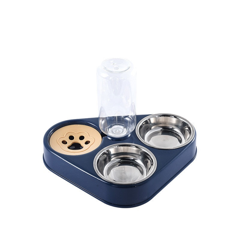 3in1 Pet Food Bowl with Automatic Drinking Feeder