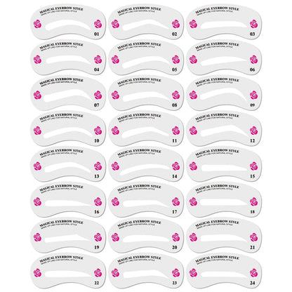 12Pcs/set Reusable Eyebrow Stencils Eye Brow Drawing Guide