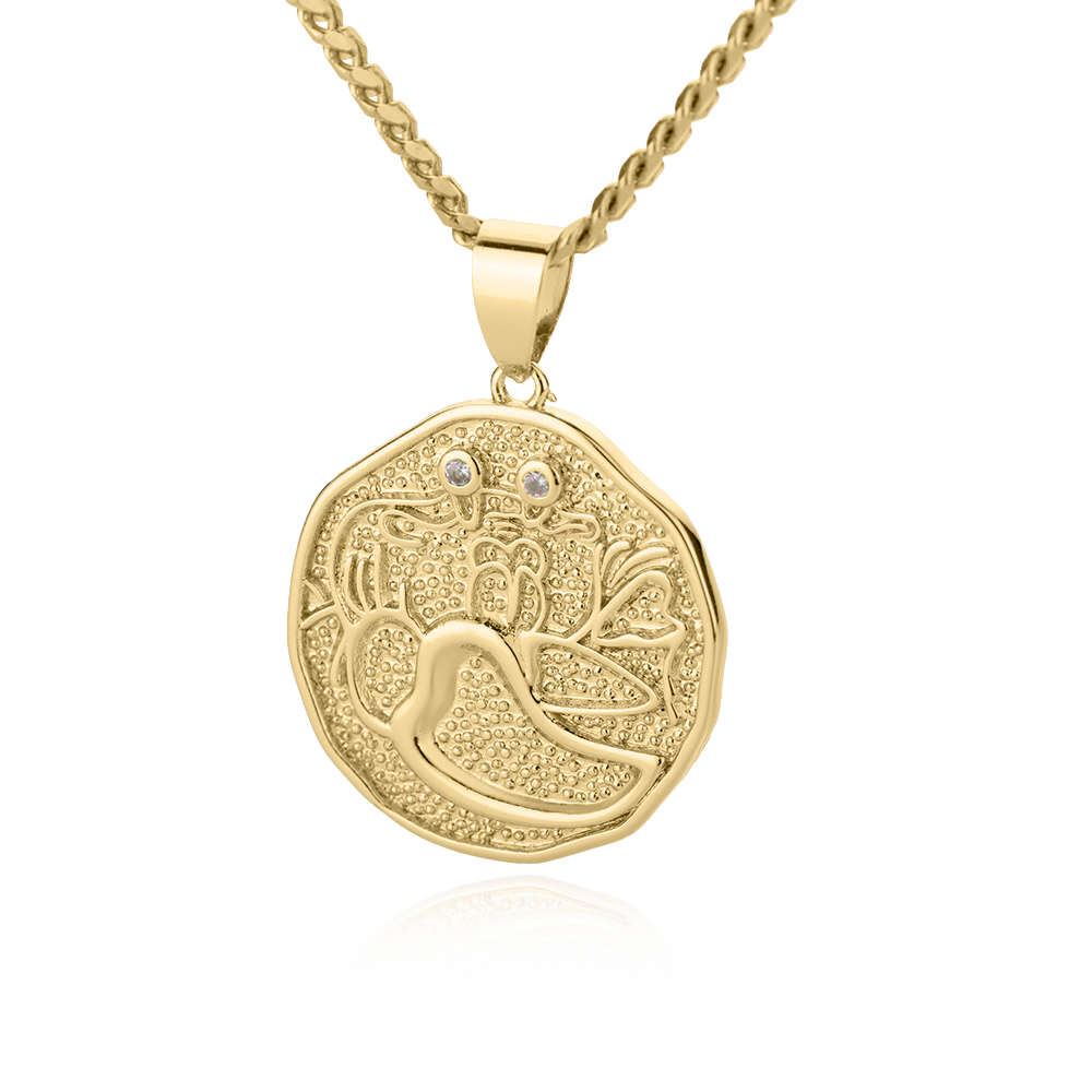 Astrological Sign Coin Pendant Necklace