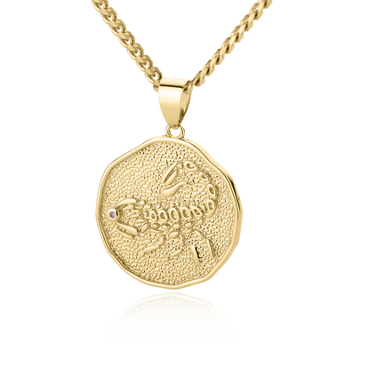 Astrological Sign Coin Pendant Necklace